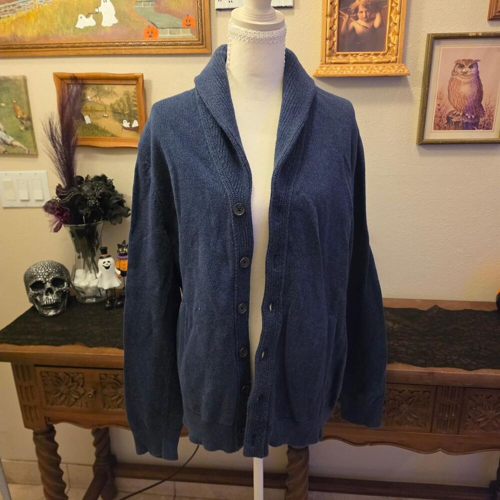 Banana-republic Men's Navy and Blue Cardigan